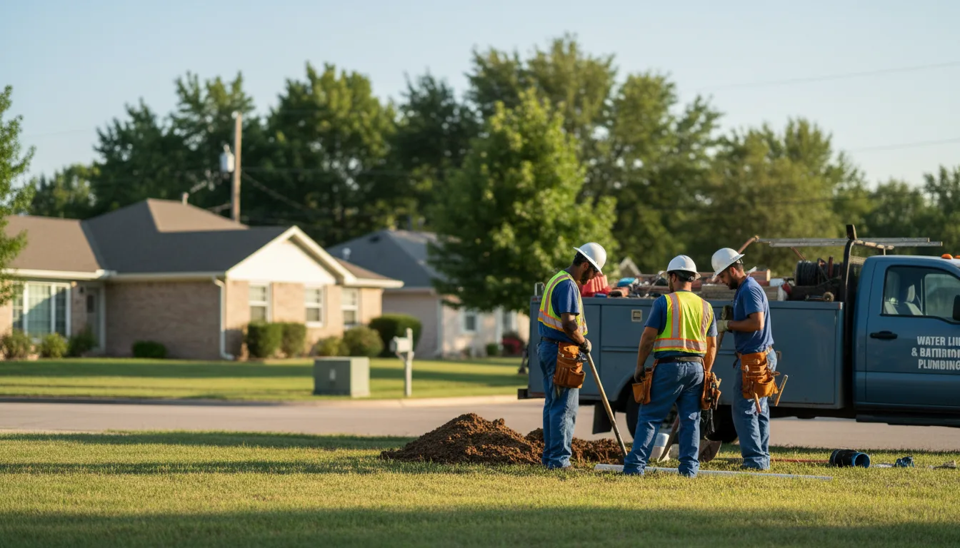 Residential water line and bathroom plumbing service in Waverly, OH